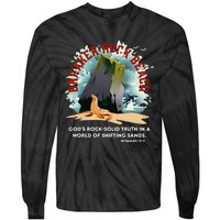 Breaker Rock Beach Gods Rock Solid Truth In A World Vbs 2024 Tie-Dye Long Sleeve Shirt