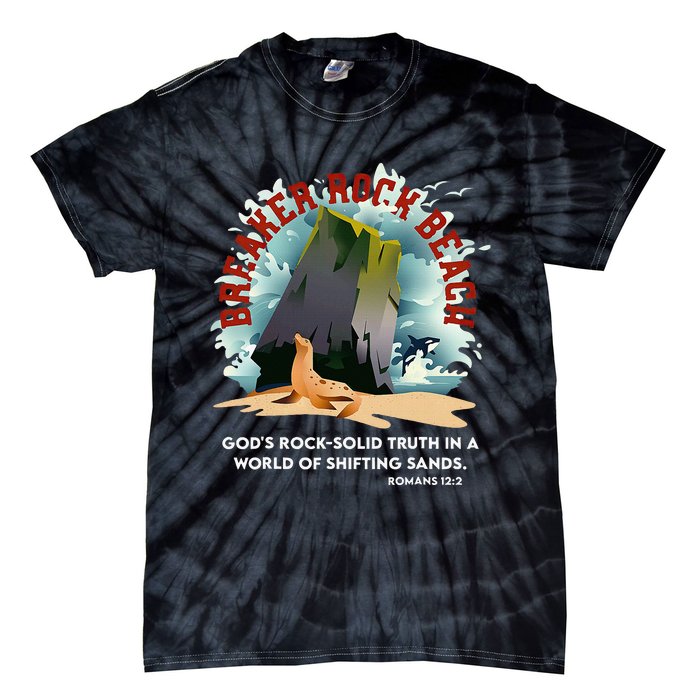 Breaker Rock Beach Gods Rock Solid Truth In A World Vbs 2024 Tie-Dye T-Shirt