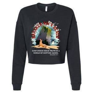 Breaker Rock Beach Gods Rock Solid Truth In A World Vbs 2024 Cropped Pullover Crew