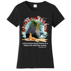 Breaker Rock Beach Gods Rock Solid Truth In A World Vbs 2024 Women's T-Shirt