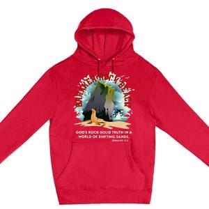 Breaker Rock Beach Gods Rock Solid Truth In A World Vbs 2024 Premium Pullover Hoodie