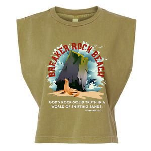 Breaker Rock Beach Gods Rock Solid Truth In A World Vbs 2024 Garment-Dyed Women's Muscle Tee