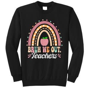 Boho Rainbow Bruh We Out Teachers End Of School Year Teacher Gift Sweatshirt