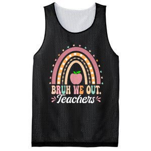 Boho Rainbow Bruh We Out Teachers End Of School Year Teacher Gift Mesh Reversible Basketball Jersey Tank