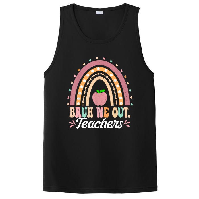 Boho Rainbow Bruh We Out Teachers End Of School Year Teacher Gift PosiCharge Competitor Tank