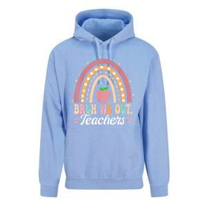 Boho Rainbow Bruh We Out Teachers End Of School Year Teacher Gift Unisex Surf Hoodie