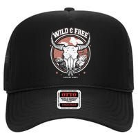 Bull Riding Bull Rider Gift Western Country Rodeo High Crown Mesh Back Trucker Hat