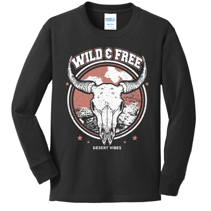 Bull Riding Bull Rider Gift Western Country Rodeo Kids Long Sleeve Shirt