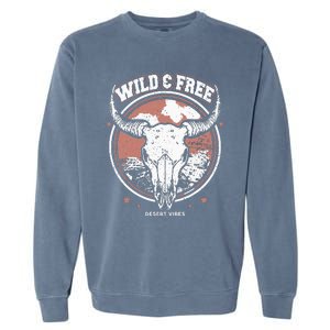 Bull Riding Bull Rider Gift Western Country Rodeo Garment-Dyed Sweatshirt