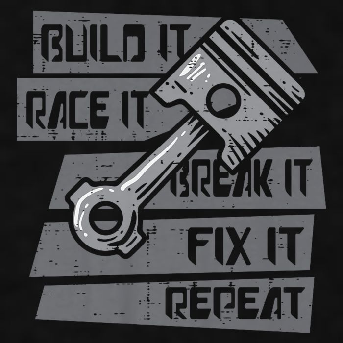 Build Race Break Fix It Repeat Auto Mechanic Ladies PosiCharge Tri-Blend Wicking Tank