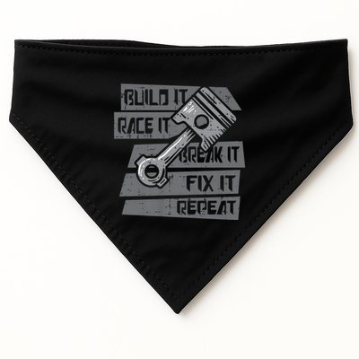 Build Race Break Fix It Repeat Auto Mechanic USA-Made Doggie Bandana