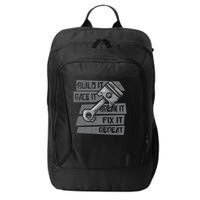 Build Race Break Fix It Repeat Auto Mechanic City Backpack