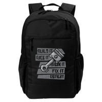 Build Race Break Fix It Repeat Auto Mechanic Daily Commute Backpack