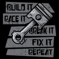 Build Race Break Fix It Repeat Auto Mechanic Daily Commute Backpack