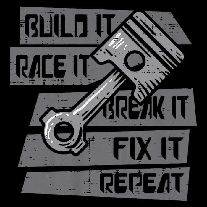 Build Race Break Fix It Repeat Auto Mechanic Daily Commute Backpack