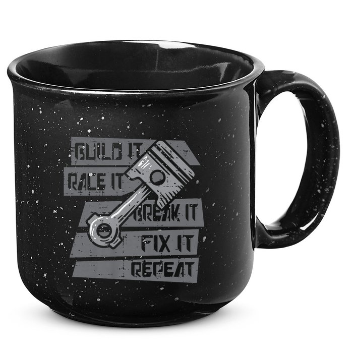 Build Race Break Fix It Repeat Auto Mechanic 15oz Campfire Ceramic Mug