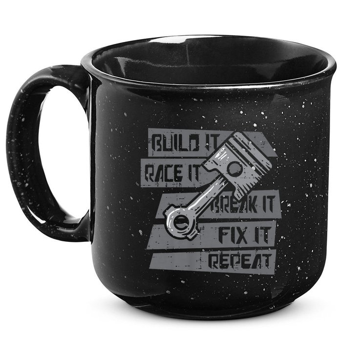 Build Race Break Fix It Repeat Auto Mechanic 15oz Campfire Ceramic Mug