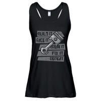 Build Race Break Fix It Repeat Auto Mechanic Ladies Essential Flowy Tank