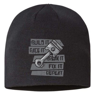 Build Race Break Fix It Repeat Auto Mechanic Sustainable Beanie