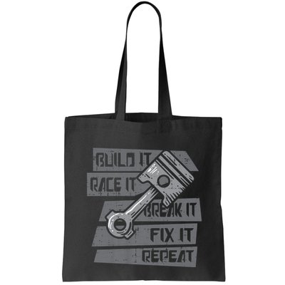 Build Race Break Fix It Repeat Auto Mechanic Bag