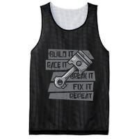 Build Race Break Fix It Repeat Auto Mechanic Mesh Reversible Basketball Jersey Tank
