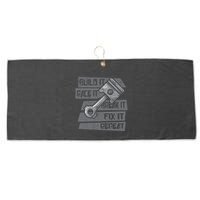 Build Race Break Fix It Repeat Auto Mechanic Large Microfiber Waffle Golf Towel