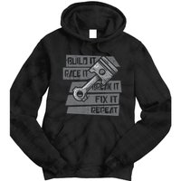 Build Race Break Fix It Repeat Auto Mechanic Tie Dye Hoodie