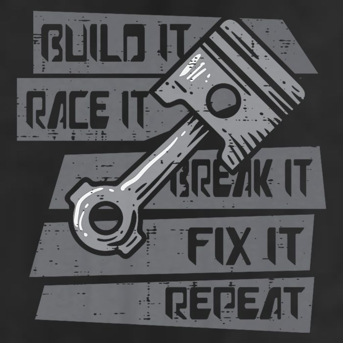 Build Race Break Fix It Repeat Auto Mechanic Trucker Hat
