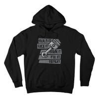 Build Race Break Fix It Repeat Auto Mechanic Tall Hoodie