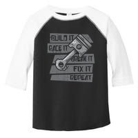 Build Race Break Fix It Repeat Auto Mechanic Toddler Fine Jersey T-Shirt