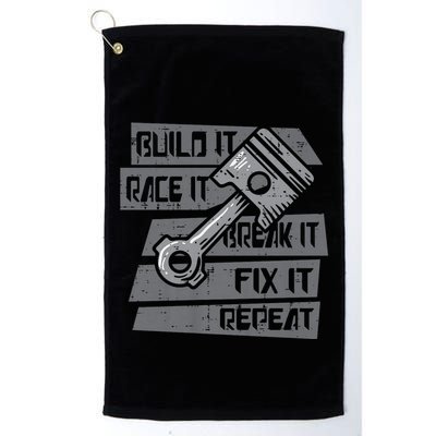 Build Race Break Fix It Repeat Auto Mechanic Golf Towel