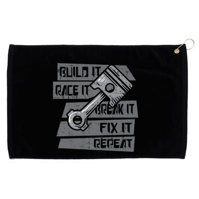 Build Race Break Fix It Repeat Auto Mechanic Grommeted Golf Towel