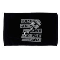 Build Race Break Fix It Repeat Auto Mechanic Microfiber Hand Towel