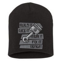 Build Race Break Fix It Repeat Auto Mechanic Short Acrylic Beanie
