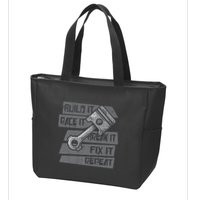 Build Race Break Fix It Repeat Auto Mechanic Zip Tote Bag