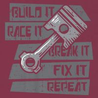 Build Race Break Fix It Repeat Auto Mechanic 16oz Travel Tumbler