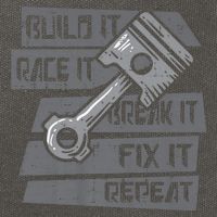 Build Race Break Fix It Repeat Auto Mechanic Cotton Canvas Backpack