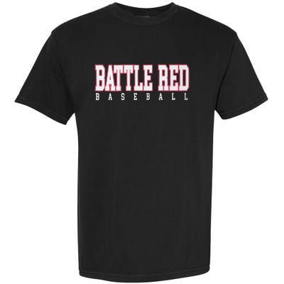 Battle Red Baseball Garment-Dyed Heavyweight T-Shirt