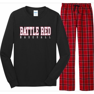 Battle Red Baseball Long Sleeve Pajama Set