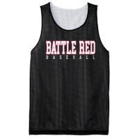 Battle Red Baseball Mesh Reversible Basketball Jersey Tank