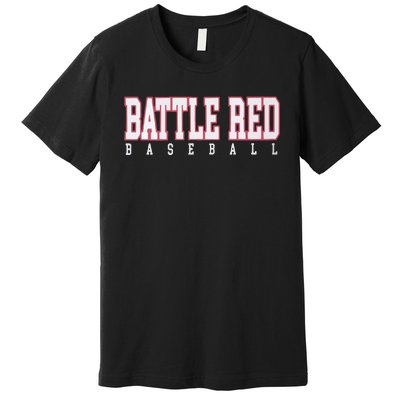 Battle Red Baseball Premium T-Shirt