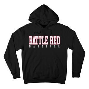 Battle Red Baseball Tall Hoodie