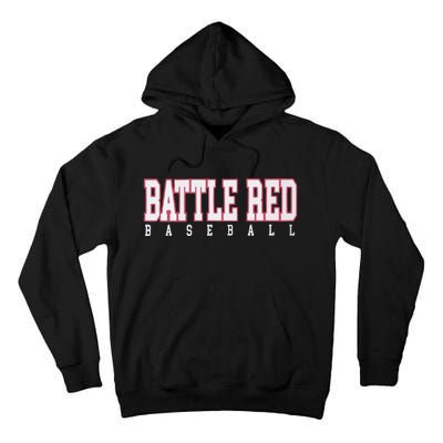 Battle Red Baseball Tall Hoodie