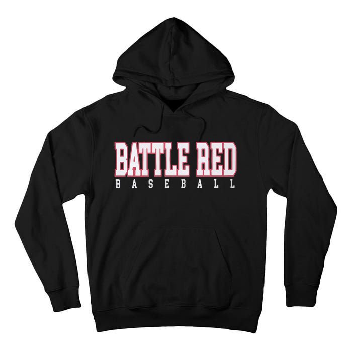 Battle Red Baseball Tall Hoodie