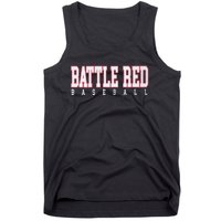 Battle Red Baseball Tank Top