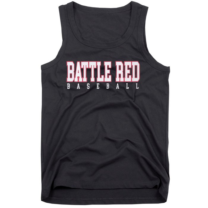 Battle Red Baseball Tank Top