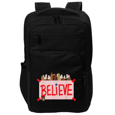 Believe Ring Bell Philadelphia Baseball Player Impact Tech Backpack