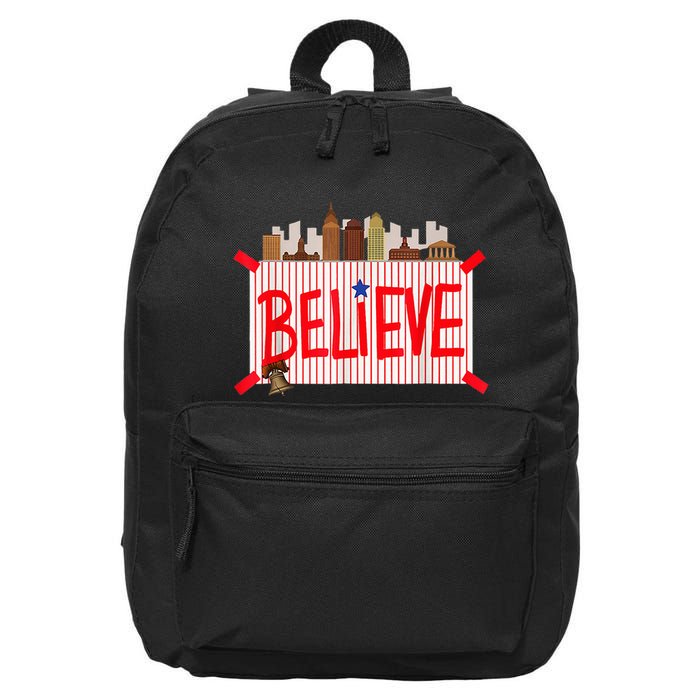 Believe Ring Bell Philadelphia Baseball Player 16 in Basic Backpack