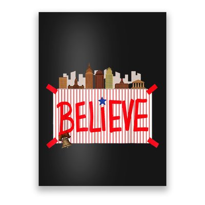 Believe Ring Bell Philadelphia Baseball Player Poster