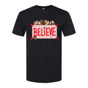 Believe Ring Bell Philadelphia Baseball Player Softstyle® CVC T-Shirt